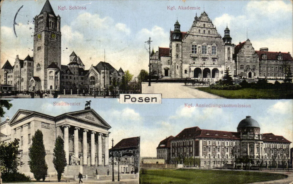 Posen — Ansicht der wichtigsten öffentlichen Gebäude - Vorderseite