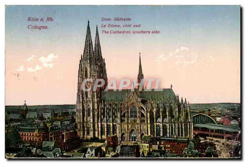 Köln — Kathedrale, südliche Seite — unbekannter Verleger, Seriennummer nicht sichtbar - Vorderseite