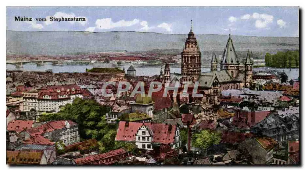 Mainz vom Stephansturm — Luftaufnahme — Phototypie Nr. 2, Gross Geraich - Vorderseite