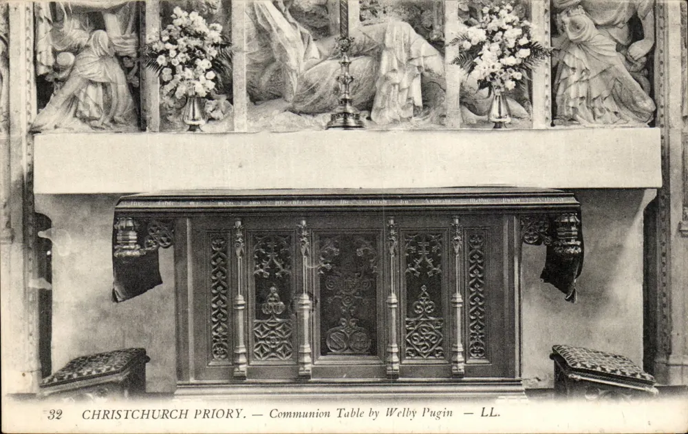 Christchurch Priory — Kommunionsaltar von Welby Pugin — LL. n°32 - Vorderseite