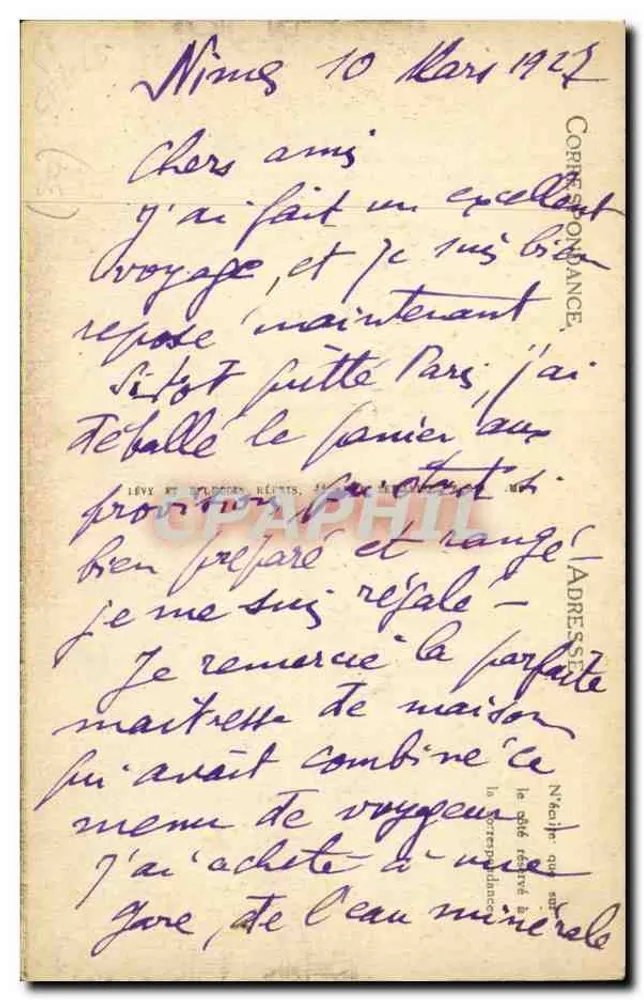 Nîmes — A Fonte Pradier, Praça da Esplanada — ND - Verso