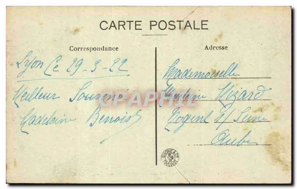 LYON — Pont Galliéni (anciennement Pont du Midi) — L. B. - Verso