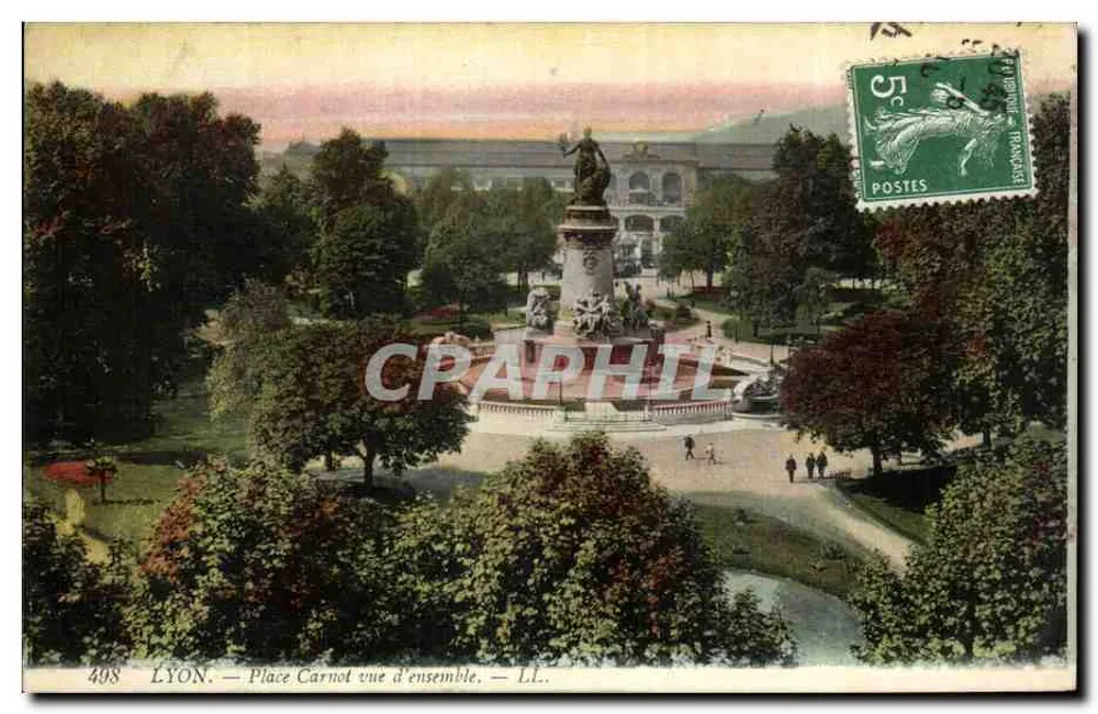 LYON — Place Carnot vista geral — LL. - Frente