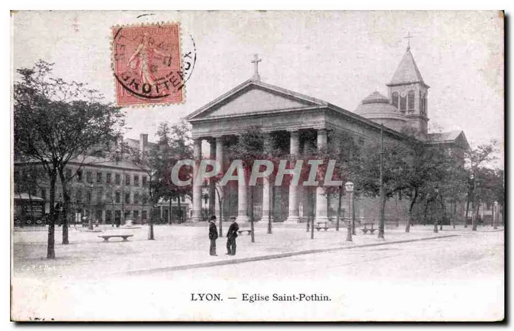 LYON — Igreja de São Pothin — Editor não identificado, número de série não visível - Frente