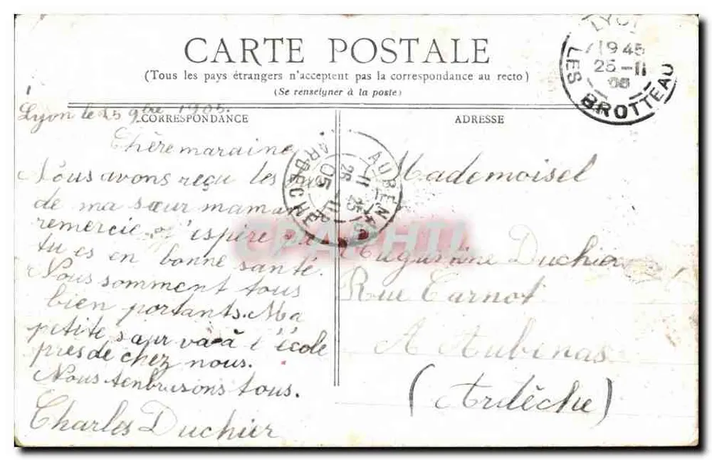 LYON — Igreja de São Pothin — Editor não identificado, número de série não visível - Verso