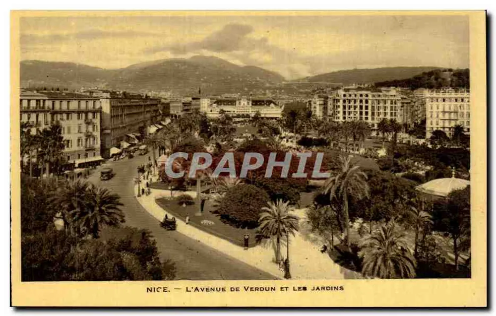 Nizza — Avenue de Verdun und die Gärten - Vorderseite