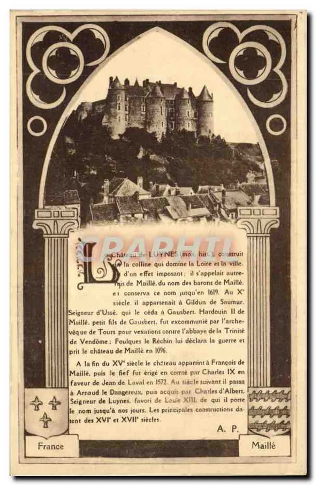 Castelo de Luynes — História e lendas — A. P. Maillé - Frente