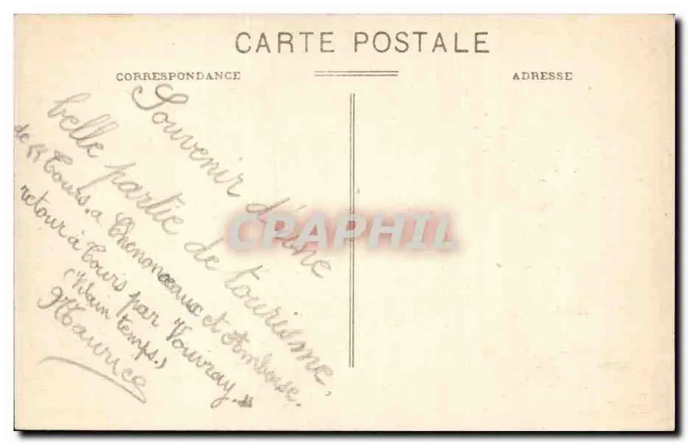 Amboise — O Castelo (Mon. hist.) — Editor A. DYC, n° 1901 - Verso