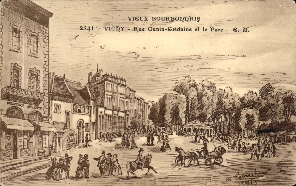 Altes Bourbonnais — Straße Cunin-Gridaine und der Park — E. H. — 2341 Vichy - Vorderseite