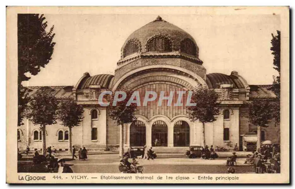 Vichy — Estabelecimento termal de 1ª classe — Entrada principal — La Cigogne, n°444 - Frente