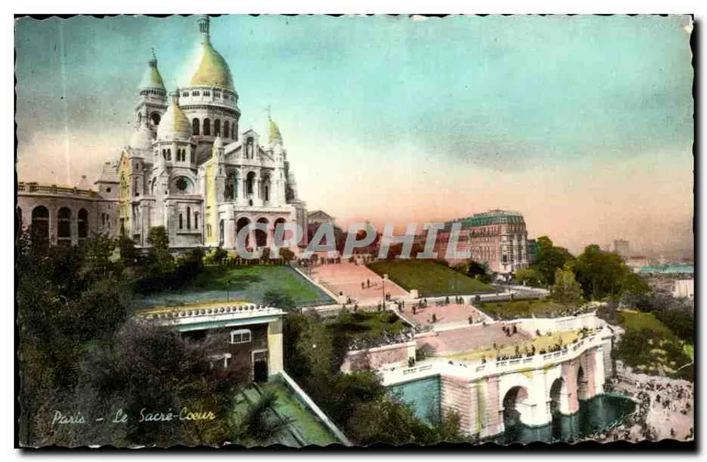 Paris - Der Sacré-Cœur — Panoramablick — unbekannter Verlag - Vorderseite