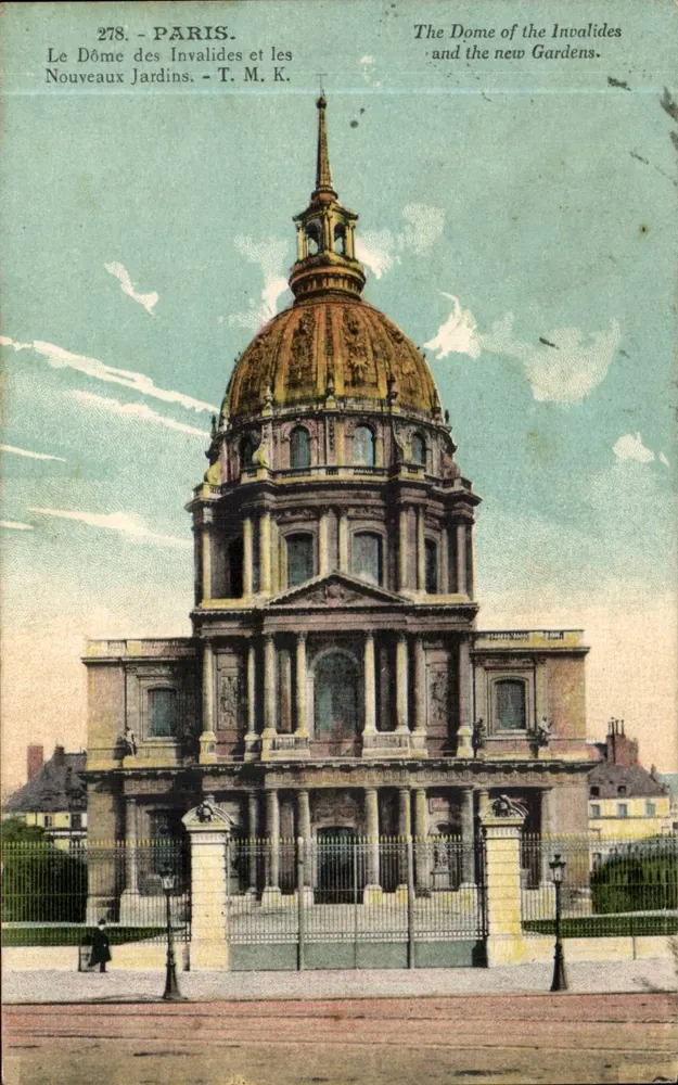 Der Dôme der Invaliden und die neuen Gärten — Paris — T. M. K. n°278 - Vorderseite