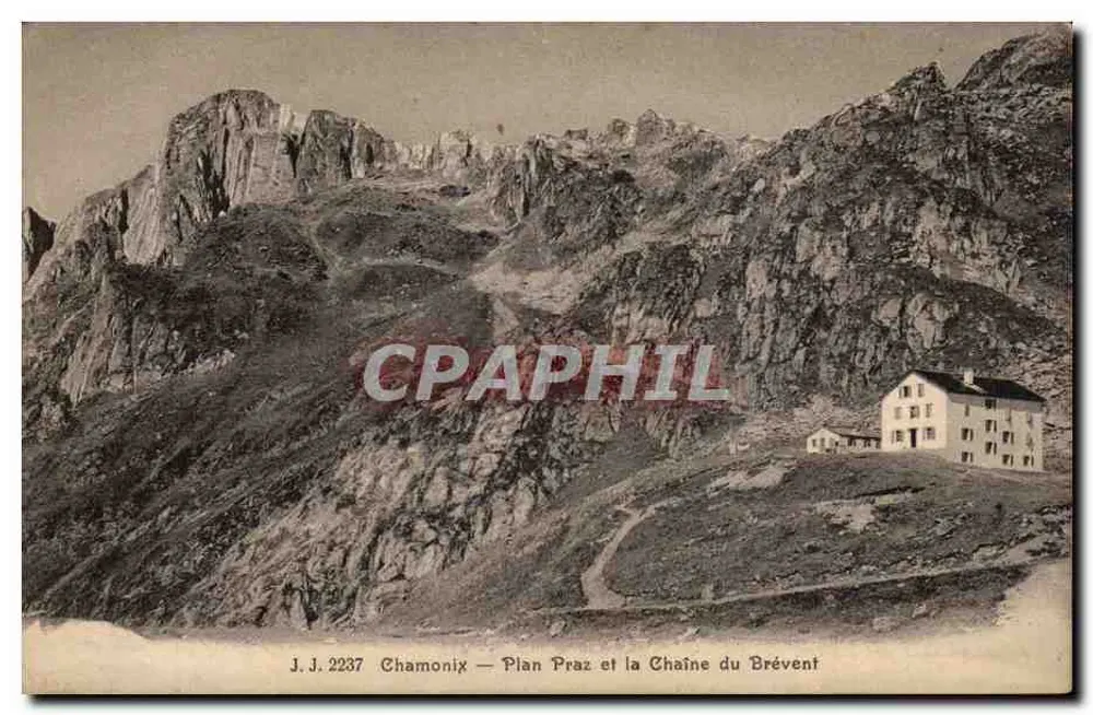 Chamonix — Plano Praz e a Cadeia do Brévent — J.J. 2237 - Frente
