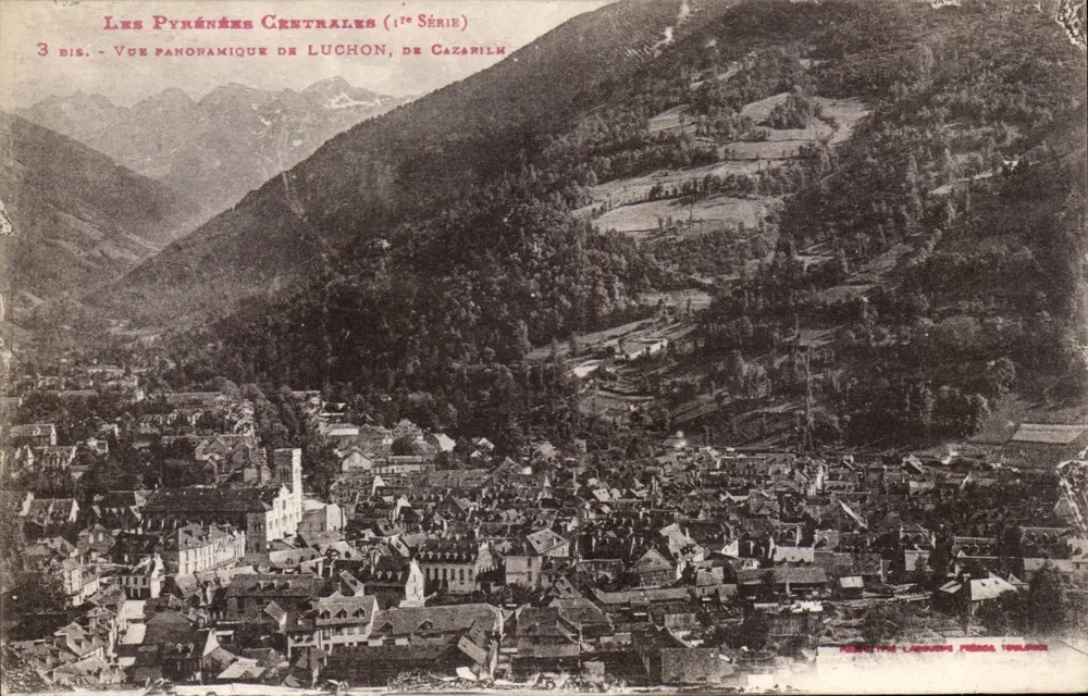 Luchon — Panoramablick von Cazarilh — Die zentralen Pyrenäen (1. Serie) — L'Agoupe Frères, Toulouse - Vorderseite