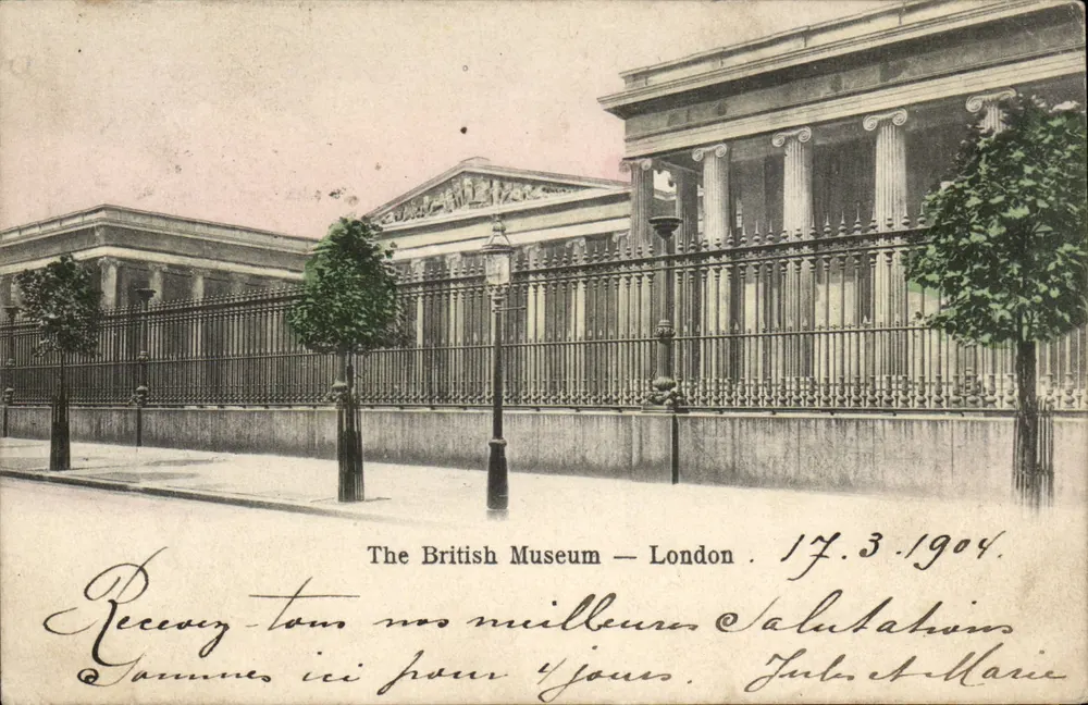 Das British Museum — London — 17.3.1904 - Vorderseite
