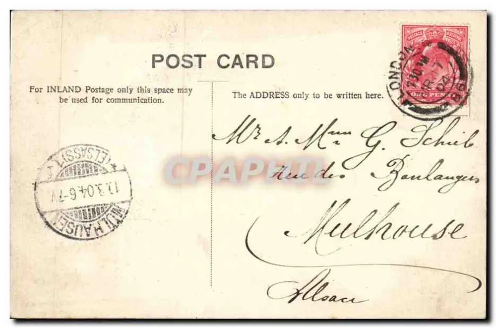 Das British Museum — London — 17.3.1904 - Rückseite