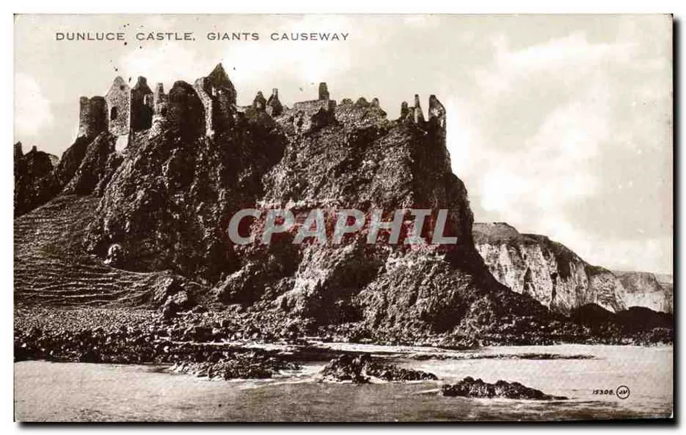 Castelo de Dunluce, Causa dos Gigantes — Série Carbotone, n° 15308 - Frente