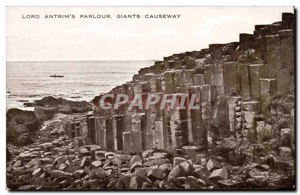Giant's Causeway — Lord Antrims Parlour — Valentine's Post Card, Serie Carbotone - Vorderseite