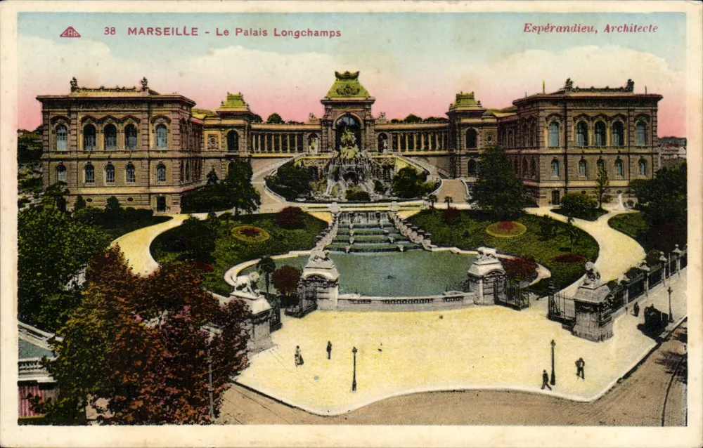 Marselha — O Palácio Longchamps — Espérandieu, Arquiteto - Frente