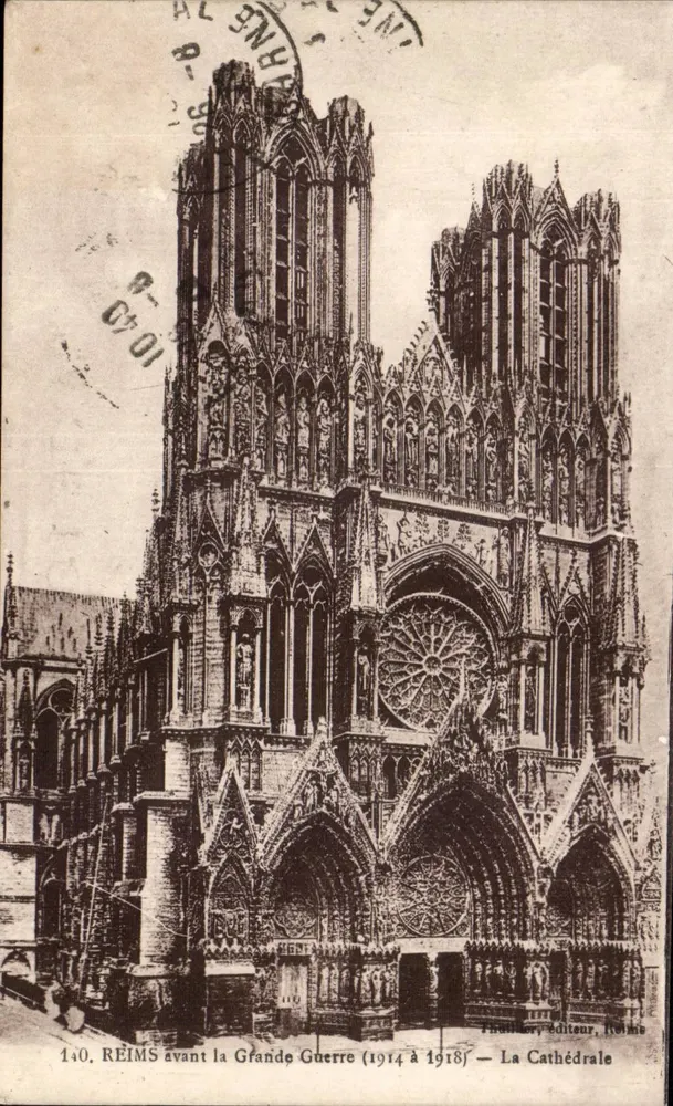 Reims — Die Kathedrale vor dem Ersten Weltkrieg (1914 bis 1918) — Fröhlicher, Verlag, Reims - Vorderseite