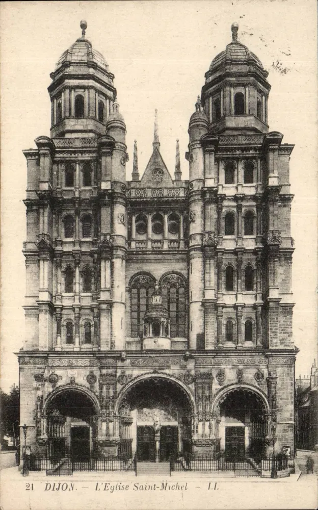 Dijon — A Igreja de São Miguel — editor Lévy Frères et Cie, n°21 - Frente