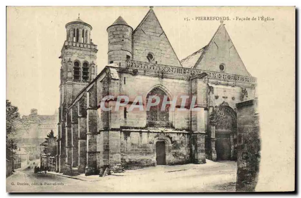 Pierrefonds - Fachada da Igreja — G. Duclos, editor em Pierrefonds, n°15 - Frente