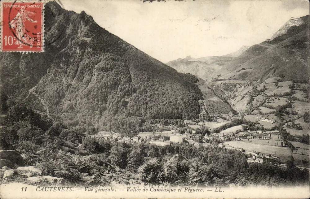 Cauterets — Vista geral — Vale de Cambasque e Pégueure — LL. - Frente
