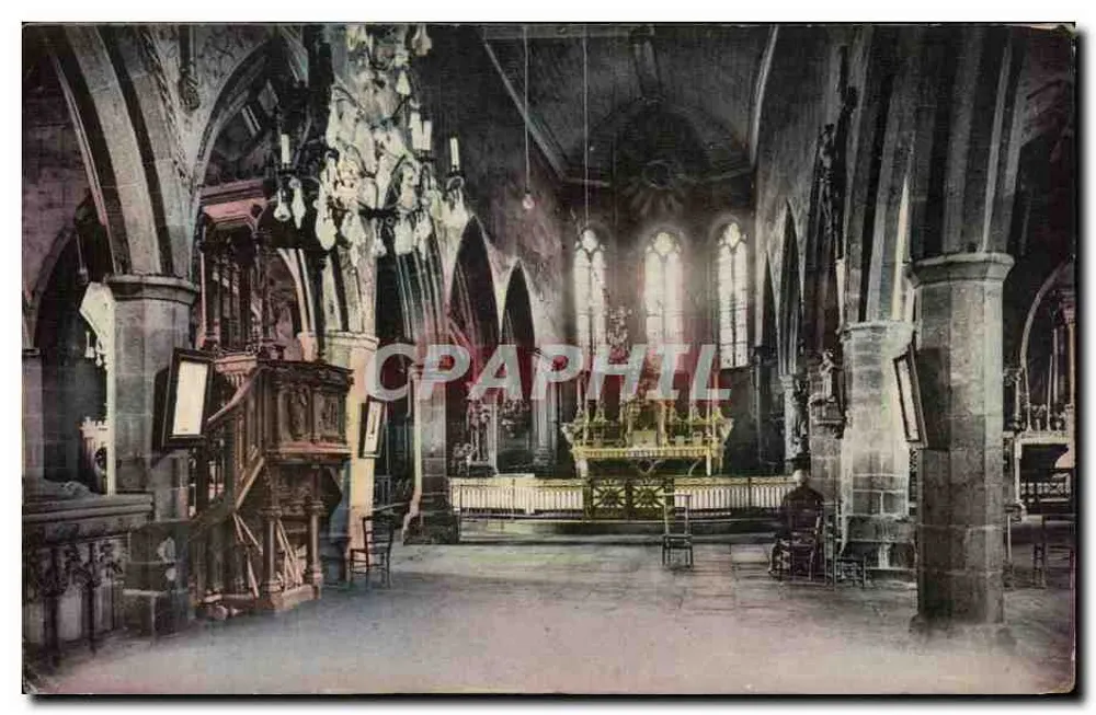 Innenansicht der Kirche — Blick auf den Chor und die Galerie — unbekannter Verleger - Vorderseite