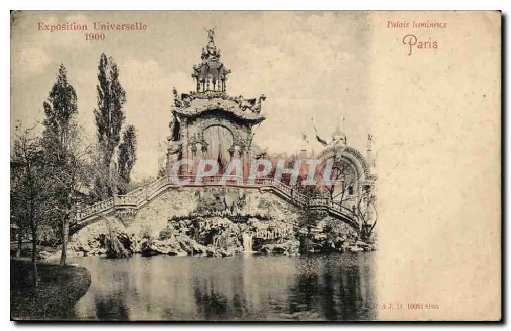 Lichterpalast — Weltausstellung 1900 — Paris — Verlag P. & J. J. 10081 - Vorderseite