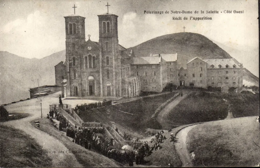 Peregrinación de Notre-Dame de la Salette - Lado Oeste — Relato de la Aparición — Editor de los Capellanes - Anverso