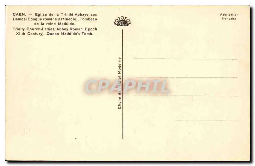 Caen — Igreja da Trindade, Abadia das Damas — Editor Tyral - Verso