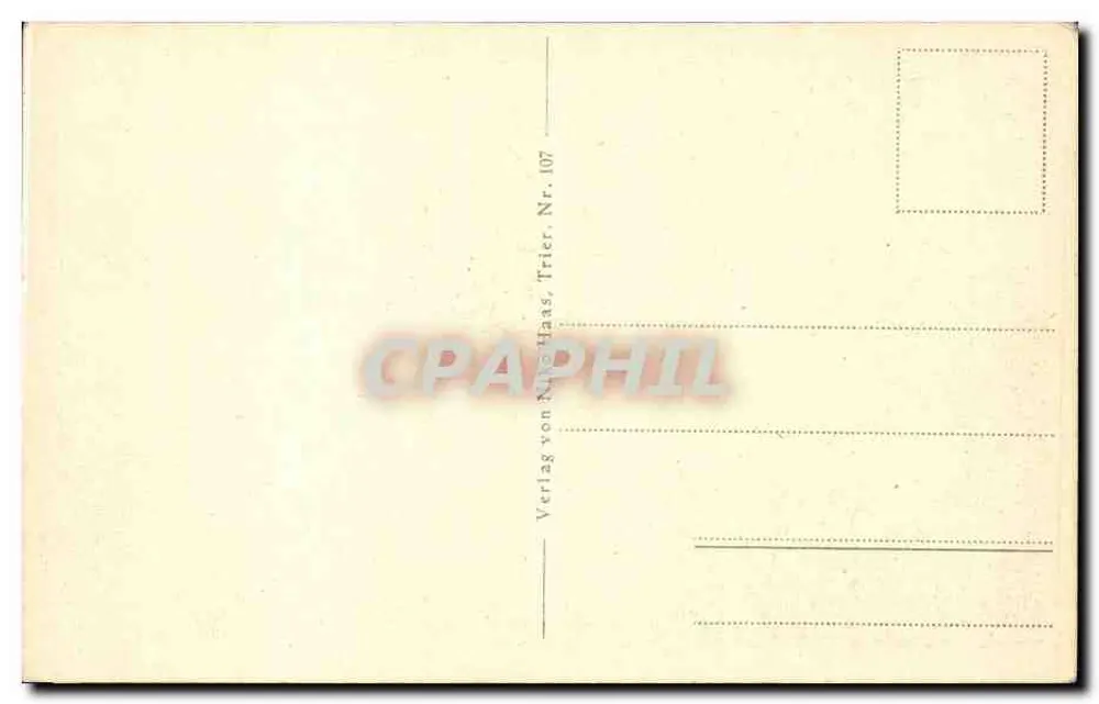 Ruinen des Schlosses Trier — Hauserpalast — Verlag Niko Haas, Nr. 107 - Rückseite