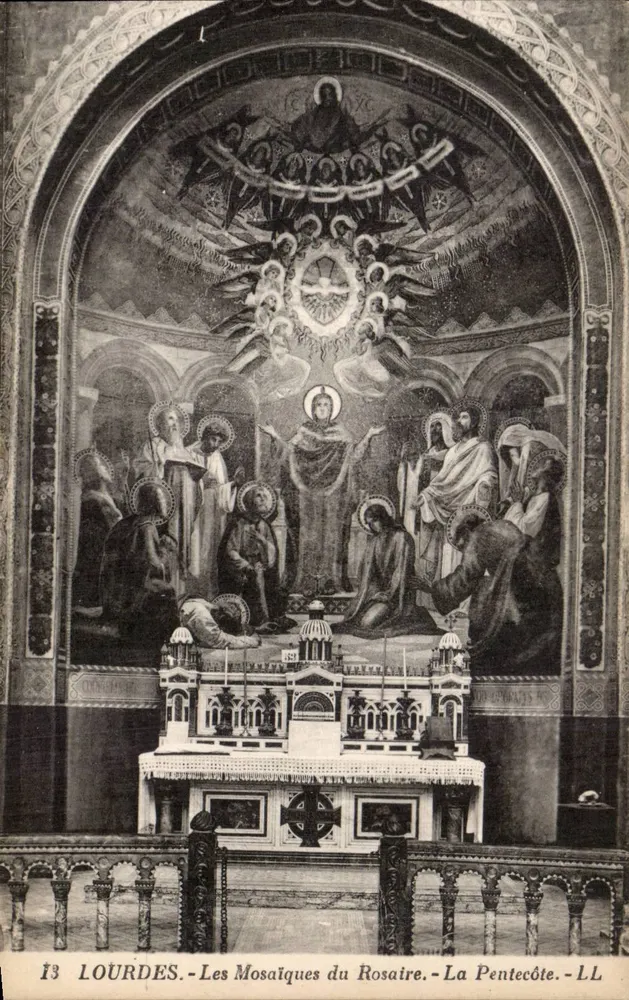 Lourdes - Die Mosaiken des Rosenkranzes - Pfingsten - LL - Vorderseite