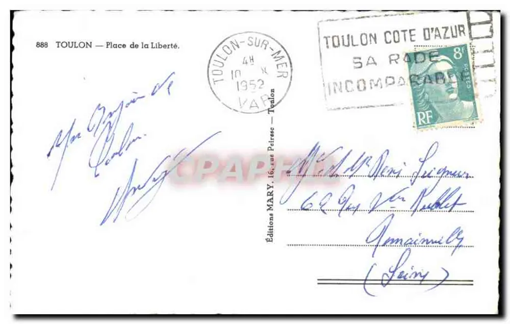 Place de la Liberté — Toulon — Éditions MARY - Verso