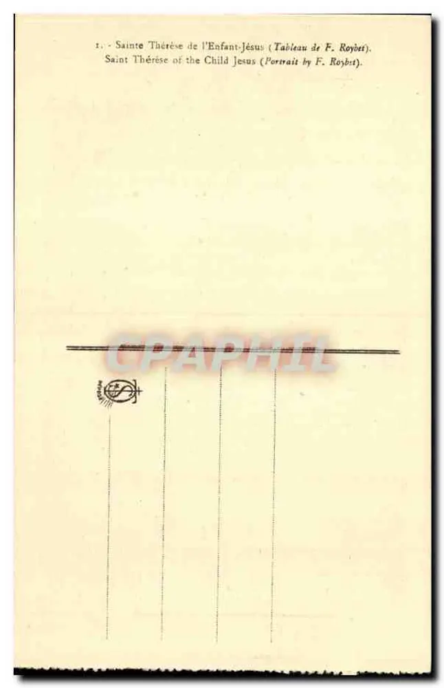 Santa Térêza da Criança Jesus — Retrato por F. Roybet — série - Verso