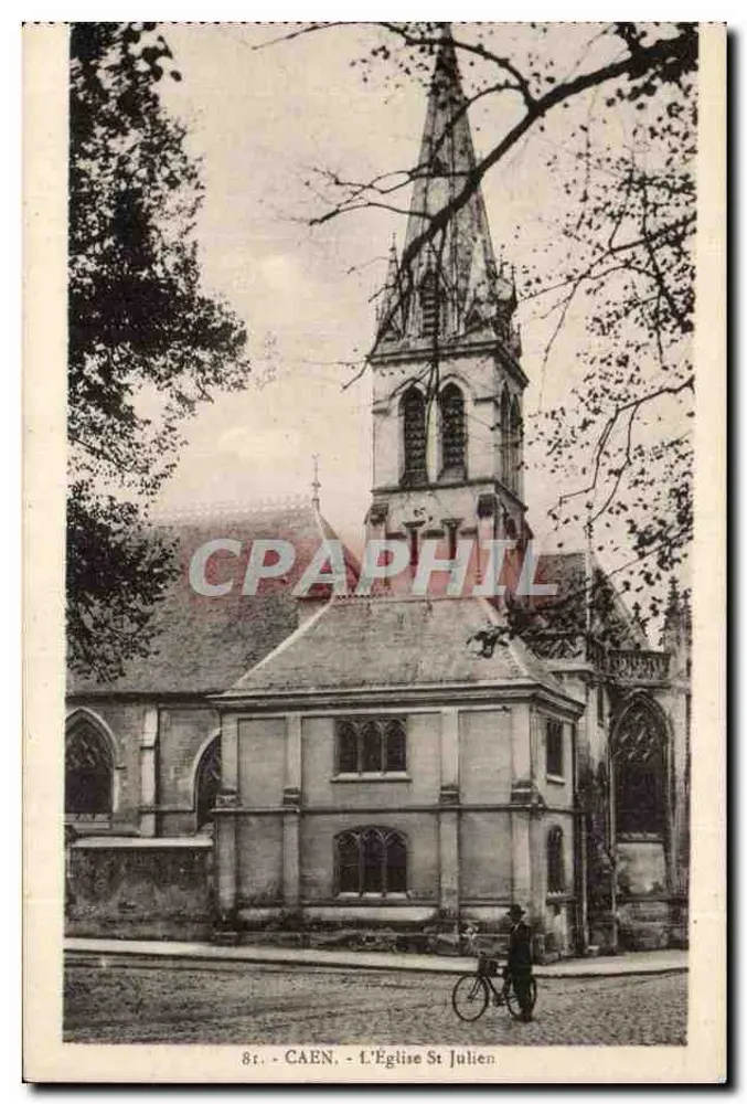 Caen - A Igreja de São Julião — editor Cartes 'La Cigogne', Doseville - Frente
