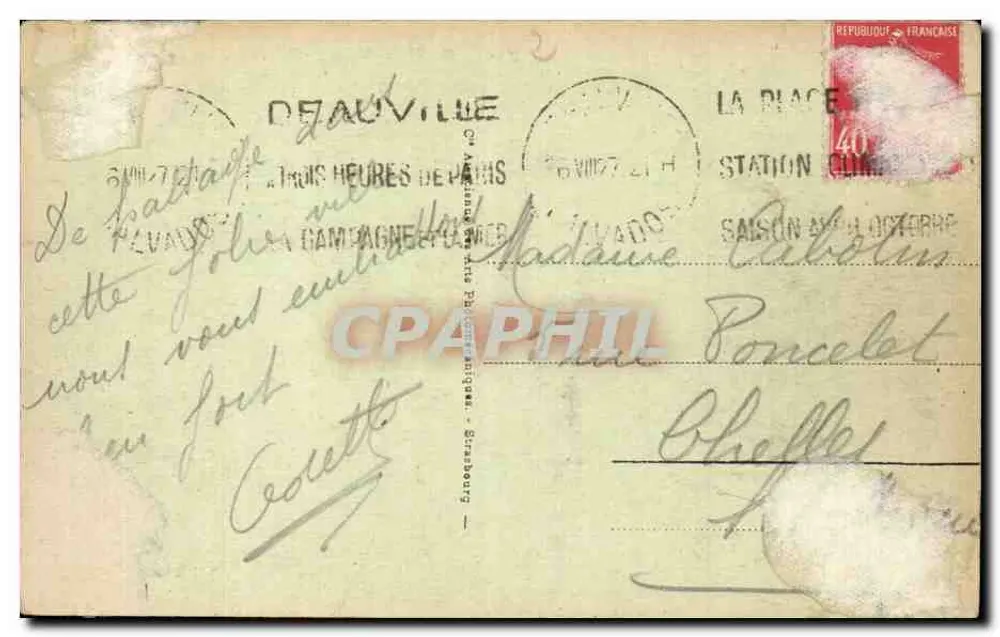 Trouville - Königin der Strände — Das Municipale Casino — Unbekannter Verleger, Nr. 46 - Rückseite