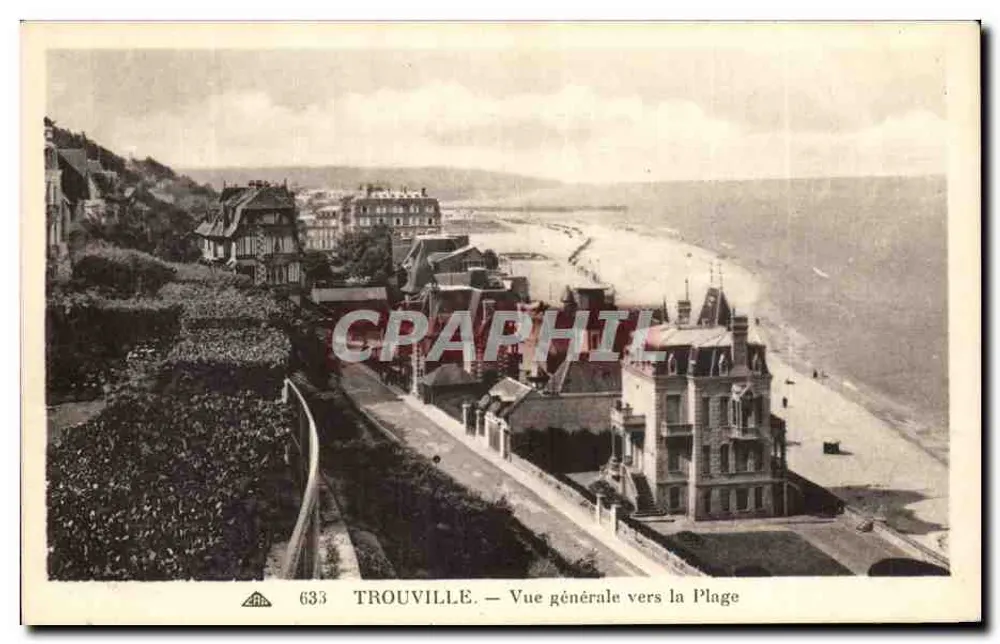 Trouville — Vista general hacia la Playa — Graphephile, n° 633 - Anverso
