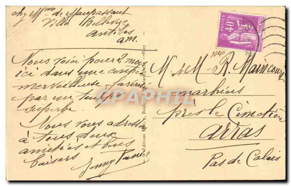 CANNES — Il Porto e il Suquet — Edizioni S. Boulestin - Verso