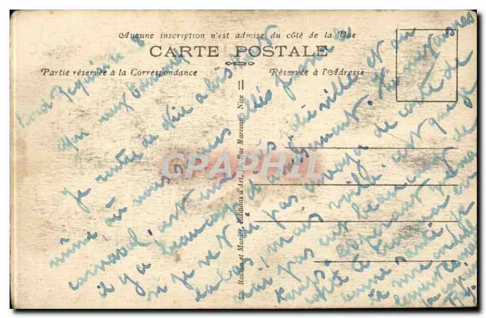 Nice — A Dique-Promenade — R. M. n° 523 - Verso