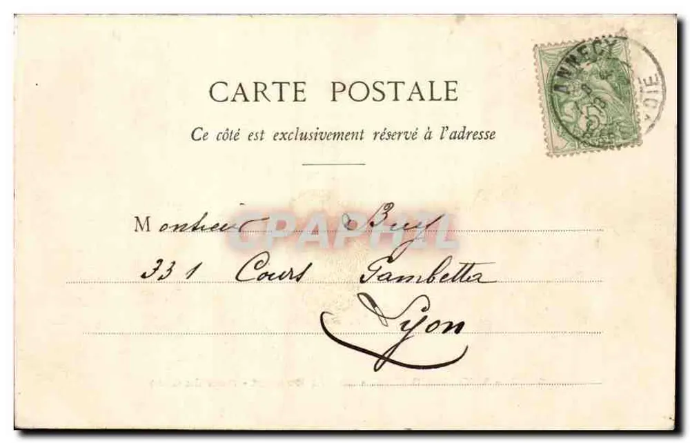 Lago do Bourget — Dente do Gato — Aix-les-Bains — Édition Giletta, Nice, n° 8077 - Verso