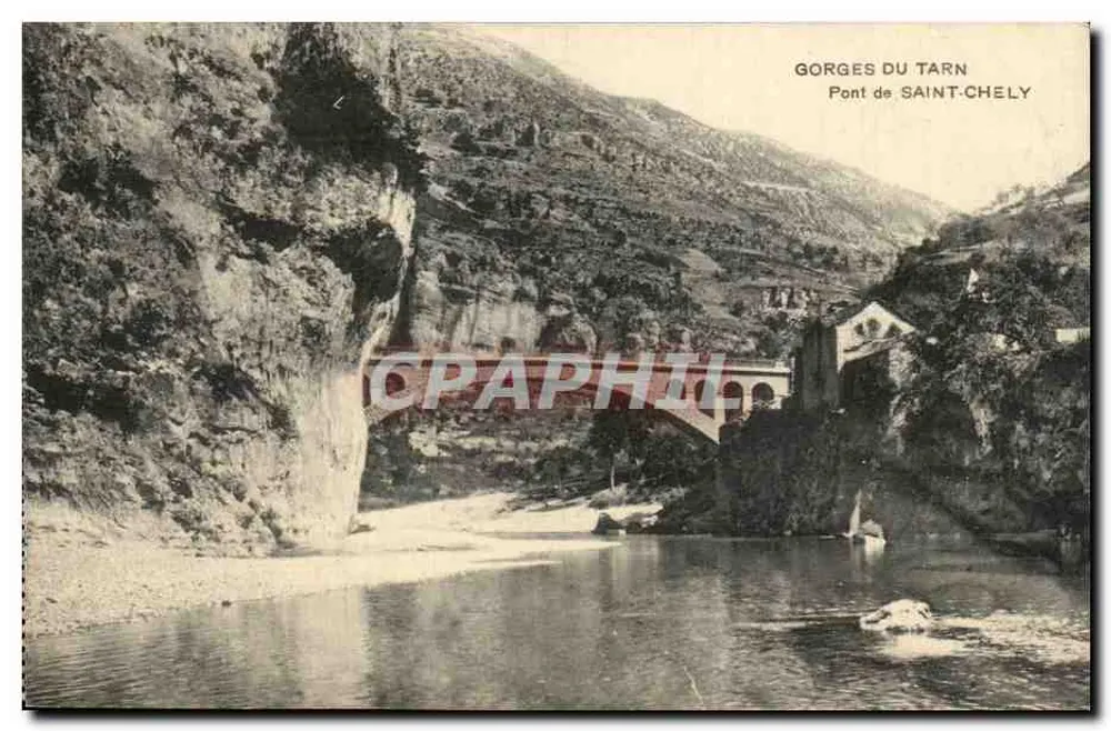 Gorges do Tarn — Ponte de Saint-Chely — editor não identificado - Frente