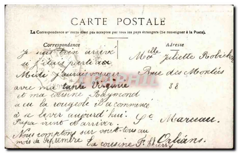 O Castelo de Brissac — França — editor desconhecido, número de série não visível - Verso