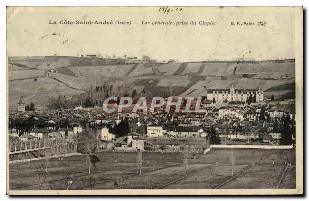 La Côte-Saint-André (Isère) — Vista general, tomada desde el Clapier — B.F., PARIS - Anverso