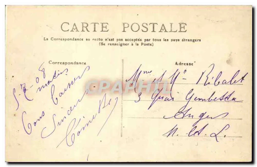 Umgebung von SAUMUR - St-HILAIRE St-FLORENT — Die Elektrizitätsfabrik — F. G., Verlag - Rückseite