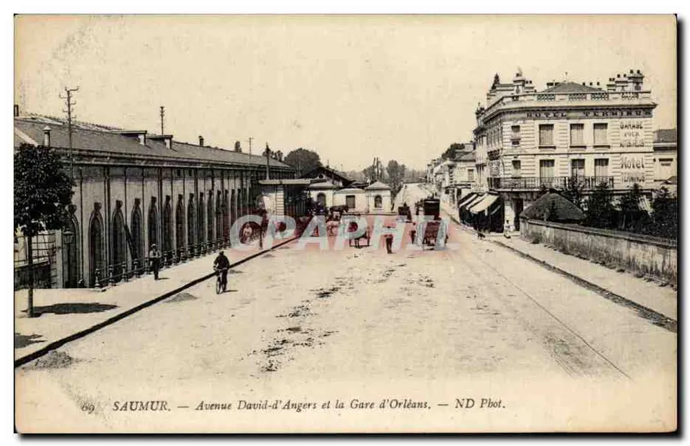Saumur — Avenue David-d'Angers und die Gare d'Orléans — ND Phot. - Vorderseite