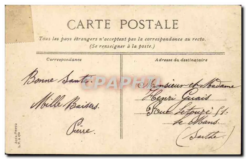 Angers. Militärmusik im Mail-Garten — L.V. & Cie, Nr. 265 - Rückseite