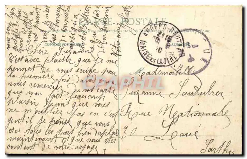 Angers - Der Mail-Garten - Militärmusik — Sammlung Louis Quartier - Rückseite