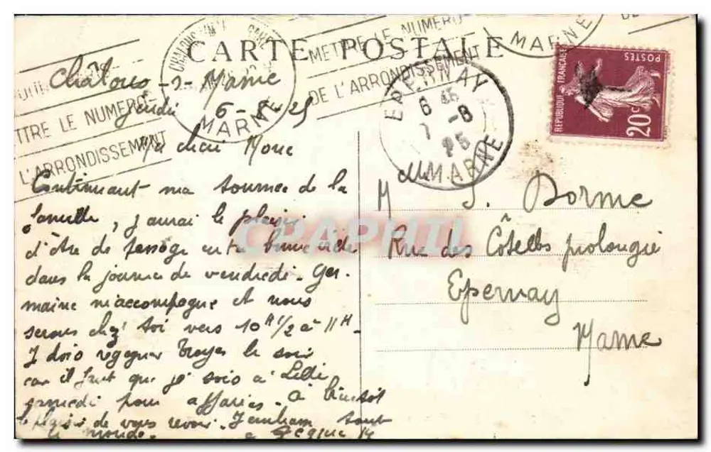 LYON — Place Bellecour und Coteau de Fourvière — M.F. n°76 - Rückseite