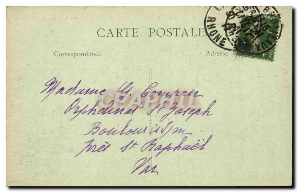 Lyon - Palácio de Justiça e Fourvière — B.F., PARIS - Verso